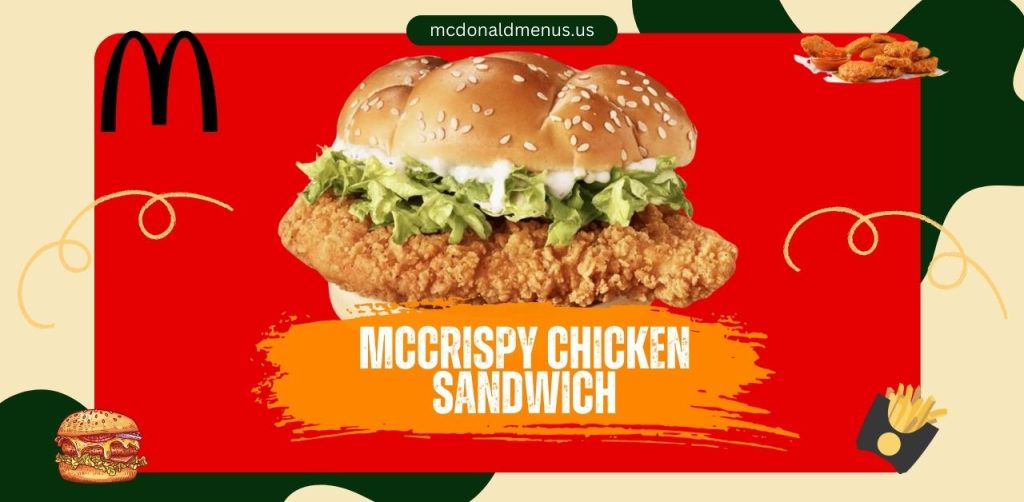 mcdonald's menu mccrispy chicken sandwich
